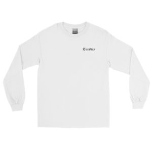 Tuesday White Men’s Long Sleeve Shirt